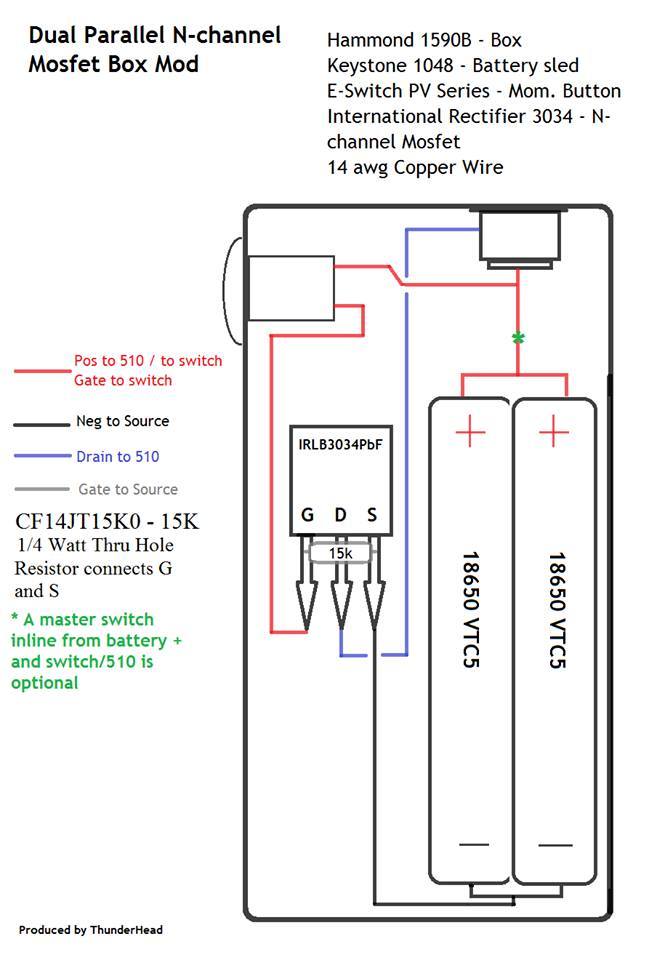 Unregulated Box Mod Wiring Diagram from www.planetofthevapes.co.uk